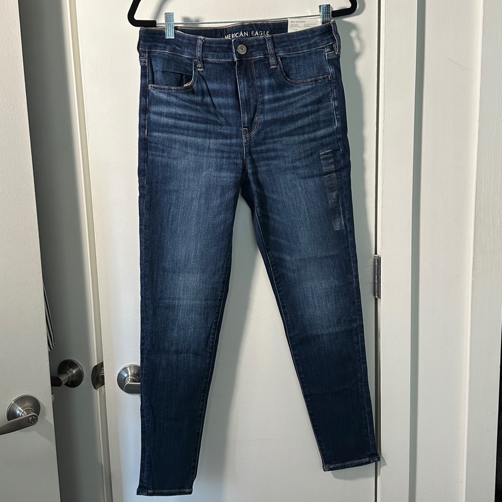 NWT American Eagle Next Level Hi-Rise Jegging (After Midnight Blue) - Size 12
